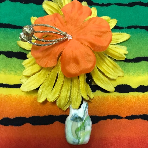 Ceramic One of a Kind Handmade Vintage Rare Unique Boho Necklace - Picture 15 of 16